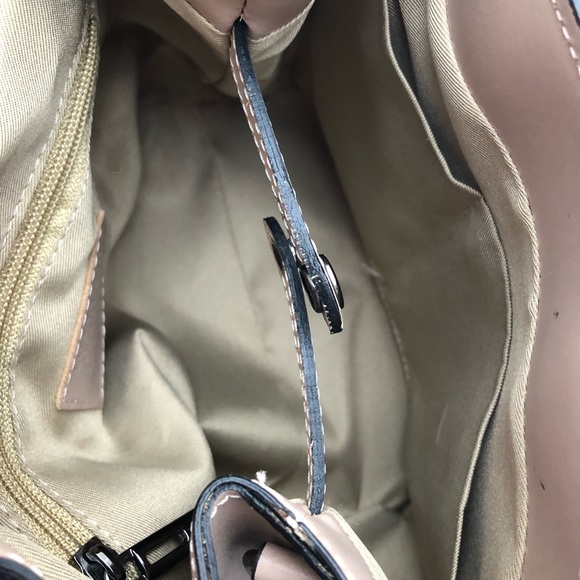 LUANA FERRACUTI Tan Leather Backpack Two Way Purse Italy NWOT - Picture 7 of 8
